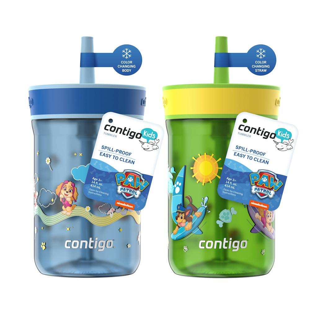 Contigo® Kids’ Leighton Straw Tumbler with Spill-Proof Leak-Proof Lid, 14oz ·C