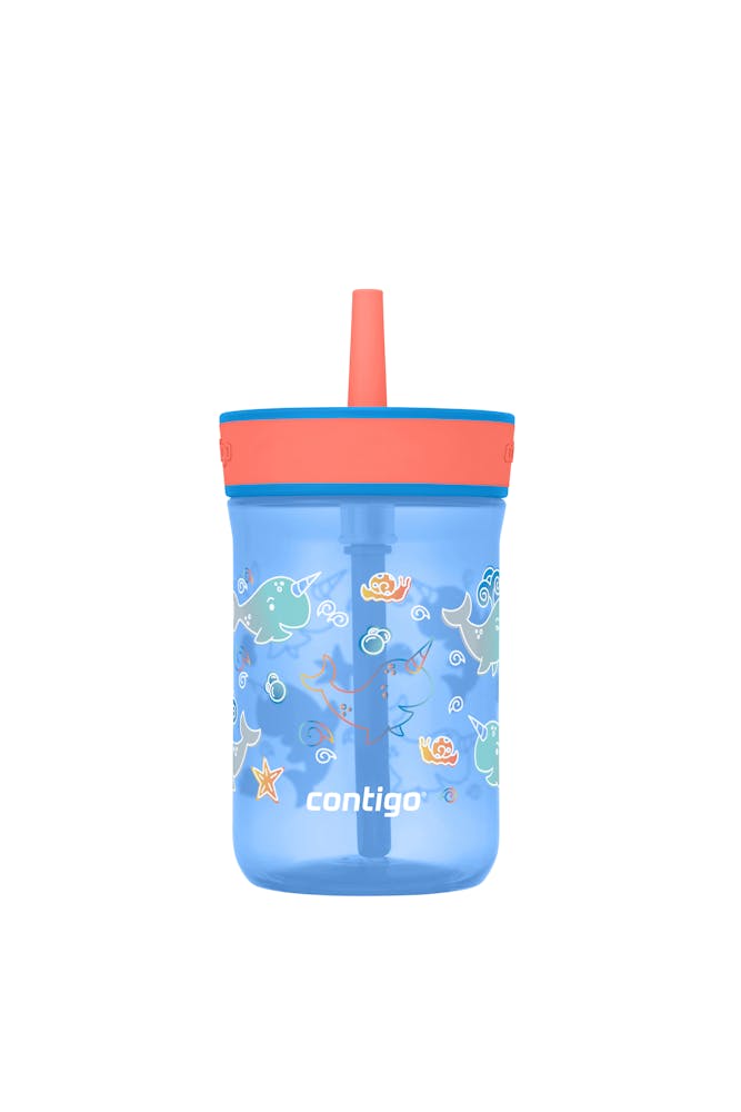 Contigo® Kids’ Leighton Straw Tumbler with Spill-Proof Leak-Proof Lid, 14oz ✦